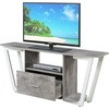 image:imageConvenience Concepts Graystone TV Stand 5925  Modern Entertainment Center for TVs up to 65 Industrial Media Console with Storage Drawer amp Shelves for Living amp Family Room CementBlackFaux BirchWhite