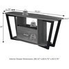 image:imageConvenience Concepts Graystone TV Stand 5925  Modern Entertainment Center for TVs up to 65 Industrial Media Console with Storage Drawer amp Shelves for Living amp Family Room CementBlackFaux BirchSlate Gray