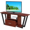image:imageConvenience Concepts Graystone TV Stand 5925  Modern Entertainment Center for TVs up to 65 Industrial Media Console with Storage Drawer amp Shelves for Living amp Family Room CementBlackCherryBlack