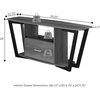 image:imageConvenience Concepts Graystone TV Stand 5925  Modern Entertainment Center for TVs up to 65 Industrial Media Console with Storage Drawer amp Shelves for Living amp Family Room CementBlackBarnwoodBlack
