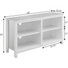 image:imageConvenience Concepts Montana Highboy TV Stand 58  Four Tier Entertainment Center for TVs up to 65 Inches Modern TV Mount with Shelves for Living Room Family Room WhiteWhite