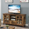 image:imageConvenience Concepts Newport Park Lane 1 Drawer TV Stand with Storage Cabinets and Shelves for TVs up to 65 Inches IvoryBarnwood