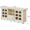 image:imageConvenience Concepts Newport Park Lane 1 Drawer TV Stand with Storage Cabinets and Shelves for TVs up to 65 Inches IvoryIvory