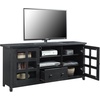 image:imageConvenience Concepts Newport Park Lane 1 Drawer TV Stand with Storage Cabinets and Shelves for TVs up to 65 Inches WhiteBlack