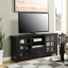 image:imageConvenience Concepts Newport Park Lane 1 Drawer TV Stand with Storage Cabinets and Shelves for TVs up to 65 Inches WhiteBlack
