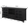 image:imageConvenience Concepts Newport Park Lane 1 Drawer TV Stand with Storage Cabinets and Shelves for TVs up to 65 Inches WhiteBlack