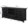 image:imageConvenience Concepts Newport Park Lane 1 Drawer TV Stand with Storage Cabinets and Shelves for TVs up to 65 Inches WhiteEspresso
