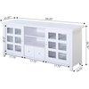 image:imageConvenience Concepts Newport Park Lane 1 Drawer TV Stand with Storage Cabinets and Shelves for TVs up to 65 Inches WhiteWhite