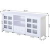 image:imageConvenience Concepts Newport Park Lane 1 Drawer TV Stand with Storage Cabinets and Shelves for TVs up to 65 Inches WhiteWhite