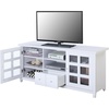 image:imageConvenience Concepts Newport Park Lane 1 Drawer TV Stand with Storage Cabinets and Shelves for TVs up to 65 Inches WhiteWhite