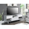 image:imageConvenience Concepts Newport Ventura 60 TV Stand Gray Faux Croc  WhiteWhite