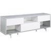 image:imageConvenience Concepts Newport Ventura 60 TV Stand Gray Faux Croc  WhiteWhite