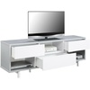 image:imageConvenience Concepts Newport Ventura 60 TV Stand Gray Faux Croc  WhiteWhite