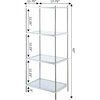 image:imageConvenience Concepts Royal Crest 4 Tier Tower Chrome  Glass