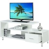 image:imageConvenience Concepts Seal II TV Stand 2375  3Tier Entertainment Center for TVs up to 65 Inches Modern 1 Drawer TV Mount with Shelves for Living Room CherryWhite