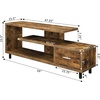 image:imageConvenience Concepts Seal II TV Stand 2375  3Tier Entertainment Center for TVs up to 65 Inches Modern 1 Drawer TV Mount with Shelves for Living Room CherryBarnwood