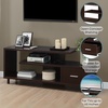 image:imageConvenience Concepts Seal II TV Stand 2375  3Tier Entertainment Center for TVs up to 65 Inches Modern 1 Drawer TV Mount with Shelves for Living Room CherryEspresso