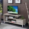 image:imageConvenience Concepts Seal II TV Stand 2375  3Tier Entertainment Center for TVs up to 65 Inches Modern 1 Drawer TV Mount with Shelves for Living Room CherryIce White