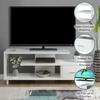 image:imageConvenience Concepts Seal II TV Stand 2375  3Tier Entertainment Center for TVs up to 65 Inches Modern 1 Drawer TV Mount with Shelves for Living Room CherryWhite