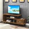 image:imageConvenience Concepts Seal II TV Stand 2375  3Tier Entertainment Center for TVs up to 65 Inches Modern 1 Drawer TV Mount with Shelves for Living Room CherryBarnwood