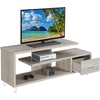 image:imageConvenience Concepts Seal II TV Stand 2375  3Tier Entertainment Center for TVs up to 65 Inches Modern 1 Drawer TV Mount with Shelves for Living Room CherryIce White