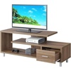 image:imageConvenience Concepts Seal II TV Stand 2375  3Tier Entertainment Center for TVs up to 65 Inches Modern 1 Drawer TV Mount with Shelves for Living Room CherryCappuccino