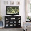image:imageSummit Highboy TV Stand with Storage Cabinets and Shelves  BlackBlack