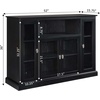 image:imageSummit Highboy TV Stand with Storage Cabinets and Shelves  BlackBlack
