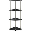 image:imageConvenience Concepts Designs2Go 4 Tier Corner Shelf BlackWhite