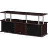 image:imageConvenience Concepts Designs2Go 50 inch TV Stand with 3 Storage Cabinets and Shelf Light OakEspresso