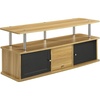 image:imageConvenience Concepts Designs2Go 50 inch TV Stand with 3 Storage Cabinets and Shelf Light OakLight Oak