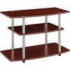 image:imageConvenience Concepts Designs2Go No Tools 3Tier TV Stand 315  Entertainment Center for TVs up to 37 Inches Modern TV Console with Shelves for Living Room Family Room BlackCherry