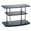 image:imageConvenience Concepts Designs2Go No Tools 3Tier TV Stand 315  Entertainment Center for TVs up to 37 Inches Modern TV Console with Shelves for Living Room Family Room BlackBlack