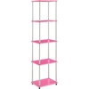 image:imageConvenience Concepts Designs2Go No Tools 5 Tier Tower PinkChromePinkChrome
