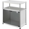 image:imageConvenience Concepts Designs2Go TV Stand with Black Glass Cabinet Black 2375L x 1575W x 2675HWhite