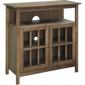 image:imageConvenience Concepts Big Sur Highboy TV Stand 36  Modern Entertainment Center For TVs up to 40 Storage Cabinet for Dining Living Room amp Entryway Console Hall Table with Shelves Weathered GrayDriftwood
