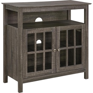 image:imageConvenience Concepts Big Sur Highboy TV Stand 36  Modern Entertainment Center For TVs up to 40 Storage Cabinet for Dining Living Room amp Entryway Console Hall Table with Shelves Weathered GrayWeathered Gray