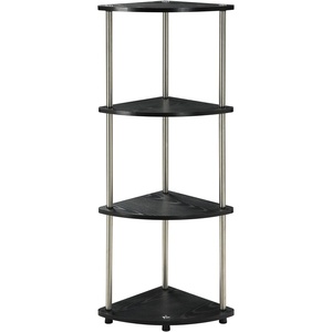 image:imageConvenience Concepts Designs2Go 4 Tier Corner Shelf BlackBlack