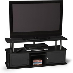 image:imageConvenience Concepts Designs2Go 50 inch TV Stand with 3 Storage Cabinets and Shelf Black