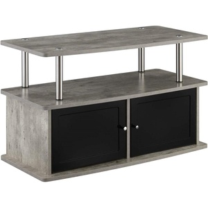 image:imageConvenience Concepts Designs2Go TV Stand with 2 Cabinets BlackFaux Birch