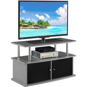 image:imageConvenience Concepts Designs2Go TV Stand with 2 Cabinets BlackGrey