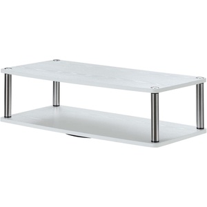 image:imageConvenience Concepts Designs2Go XL 37 inch Double Tier Swivel Riser White