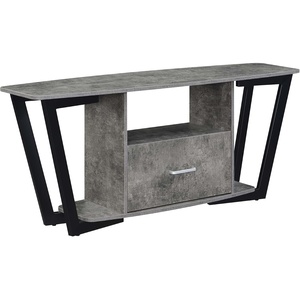 image:imageConvenience Concepts Graystone TV Stand 5925  Modern Entertainment Center for TVs up to 65 Industrial Media Console with Storage Drawer amp Shelves for Living amp Family Room CementBlackCementBlack