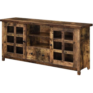 image:imageConvenience Concepts Newport Park Lane 1 Drawer TV Stand with Storage Cabinets and Shelves for TVs up to 65 Inches IvoryBarnwood