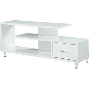 image:imageConvenience Concepts Seal II TV Stand 2375  3Tier Entertainment Center for TVs up to 65 Inches Modern 1 Drawer TV Mount with Shelves for Living Room CherryWhite