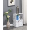 image:imageConvenience Concepts 151186W XTra Storage 1Door Cabinet WhiteWhite Marble