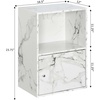 image:imageConvenience Concepts 151186W XTra Storage 1Door Cabinet WhiteWhite Marble