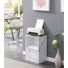 image:imageConvenience Concepts 151186W XTra Storage 1Door Cabinet WhiteWhite Marble