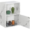 image:imageConvenience Concepts 151186W XTra Storage 1Door Cabinet WhiteWhite Marble