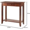 image:imageConvenience Concepts American Heritage 1 Drawer Hall Table with Shelf EspressoEspresso